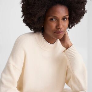 Madewell soft boxy wool crewneck sweater